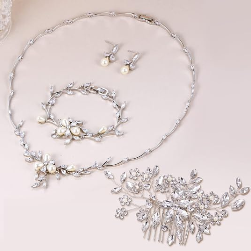 Clear Crystal Jewelry Set