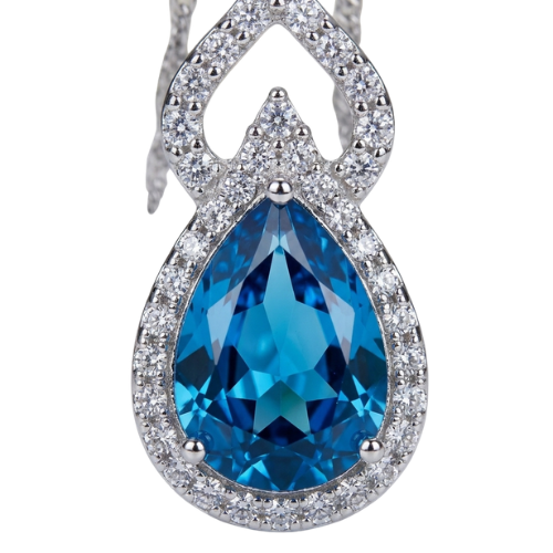 Blue Aquamarine Jewelry Set