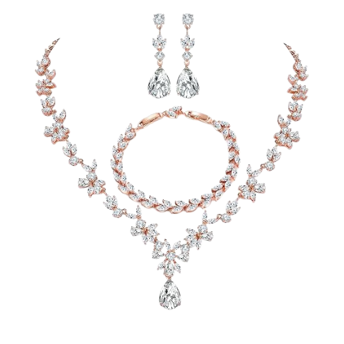 Pink Gemstone Jewelry Set
