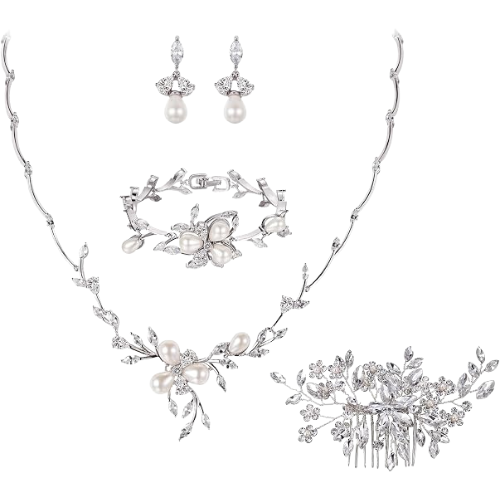 Clear Crystal Jewelry Set