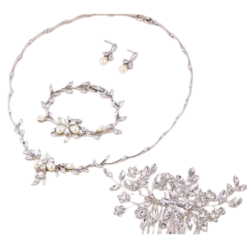 Clear Crystal Jewelry Set