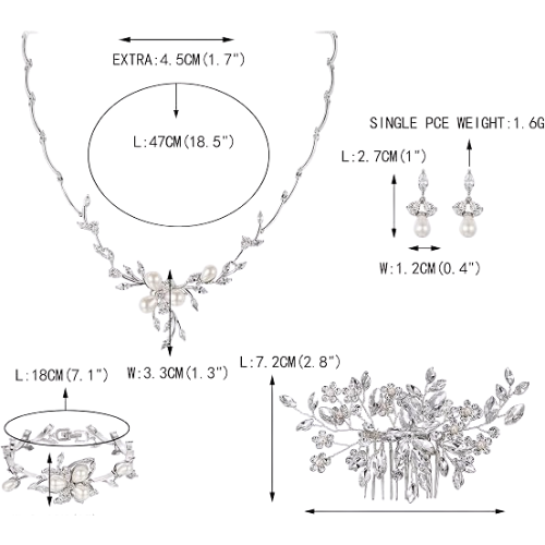 Clear Crystal Jewelry Set